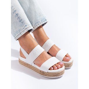 Komfortní dámské  sandály bílé