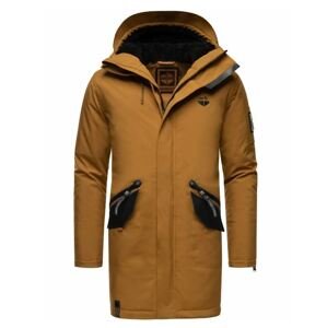 Zimní kabát / pánská zimní dlouhá bunda Ragaan Stone Harbour - TABACCO Velikost: 3XL