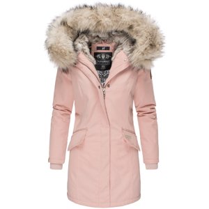 Dámská zimní bunda s kapucí a kožíškem Cristal Navahoo - ROSE Velikost: XXL