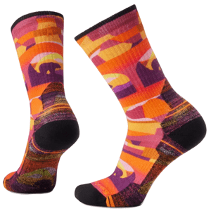 Smartwool W HIKEC BEAR COUNTRY PRINT CREW orange rust Velikost: S ponožky