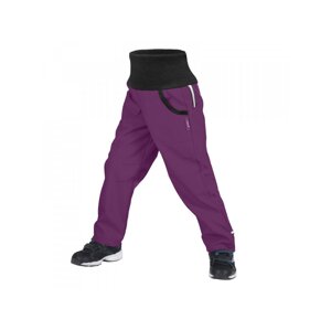 Unuo, Dětské softshellové kalhoty s fleecem STREET, ostružinová Velikost: 110/116 dětské kalhoty