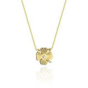 NUBIS® Diamantový náhrdelník čtyřlístek, žluté zlato a briliant - C-021-YG