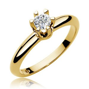 NUBIS® Zlatý zásnubní prsten s diamantem - W-267G