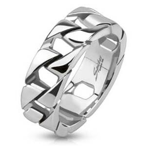 Šperky4U Pánský ocelový prsten proplétaný - velikost 67 - OPR1043-67